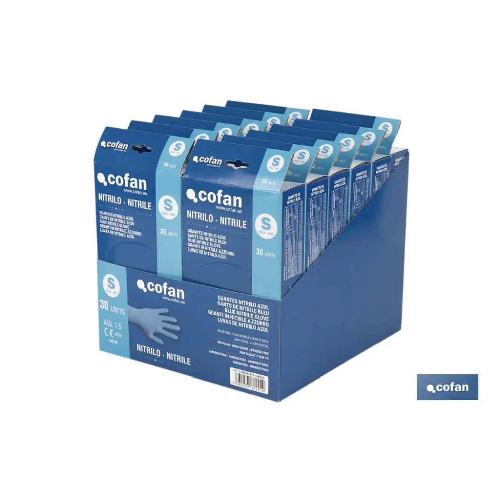 CAJA 30 UNDS. GUANTES NITRILO T-S