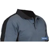 POLO BALDER ELASTANO 210 G/M2 GRIS OSCURO-NEGRO TALLA L