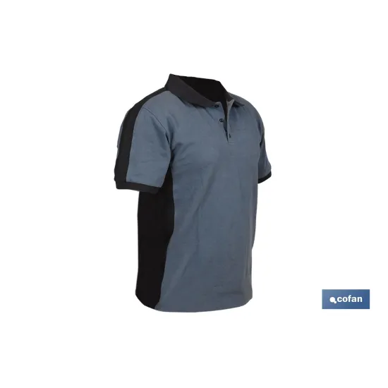 POLO BALDER ELASTANO 210 G/M2 GRIS OSCURO-NEGRO TALLA XXL