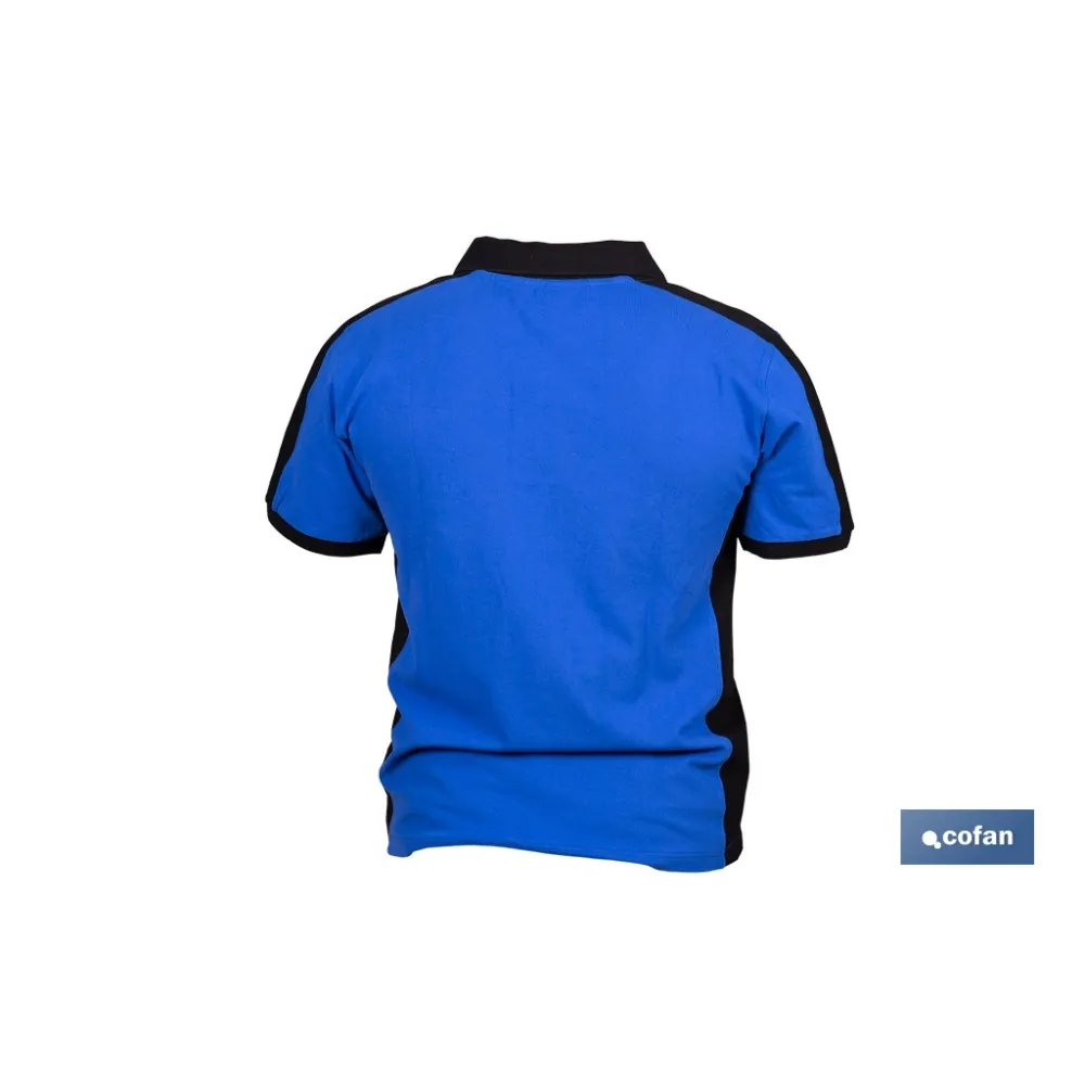 POLO FREYJA ELASTANO 210 G/M2 AZUL-NEGRO TALLA XXL