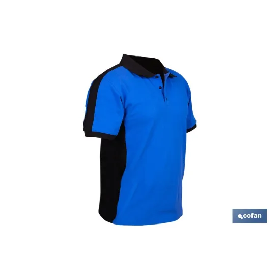 POLO FREYJA ELASTANO 210 G/M2 AZUL-NEGRO TALLA XXXL