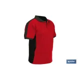 POLO HELA ELASTANO 210 G/M2 ROJO OSCURO-NEGRO TALLA L