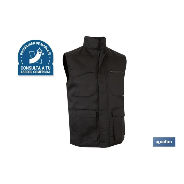 CHALECO MULTIBOLS. ACOLCHADO COLT 245gms/m NEGRO T-S