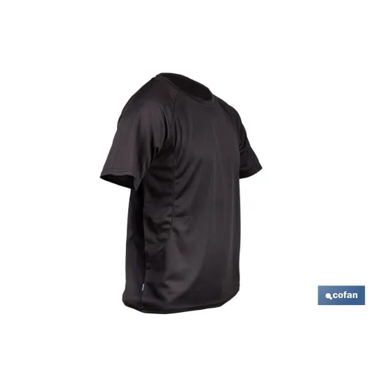 CAMISETA TRANSPIRABLE MODELO PILOTE NEGRA 160 g/m2 TALLA-XXL