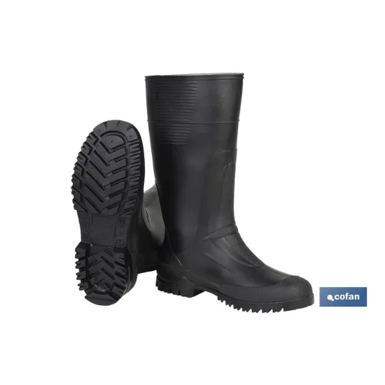 BOTA ALTA DE AGUA PVC NEGRA TALLA 45