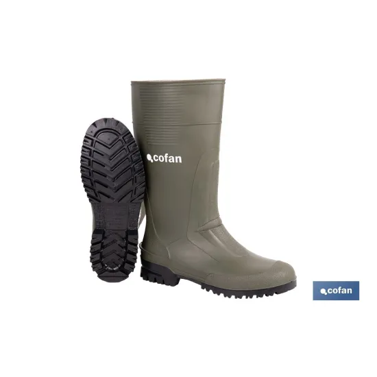 BOTA ALTA DE AGUA PVC VERDE TALLA 40