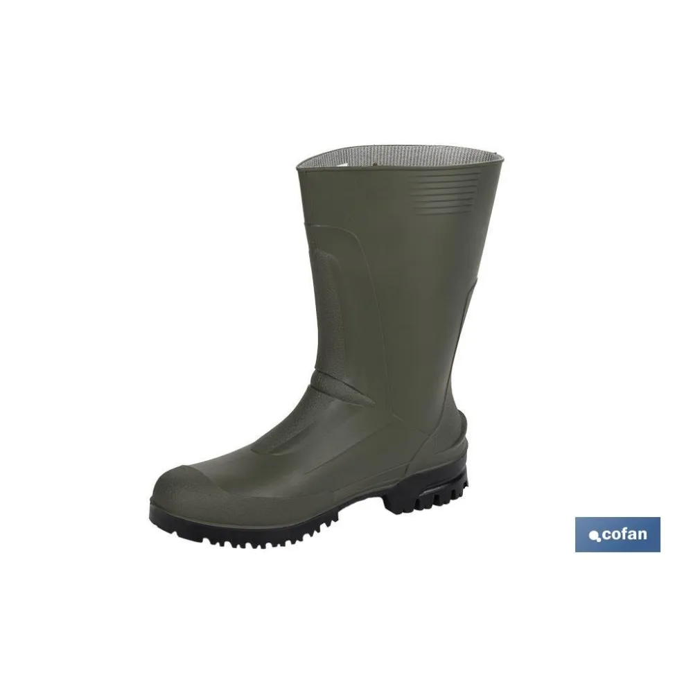 BOTA PVC VERDE MEDIA CAÑA TALLA 38