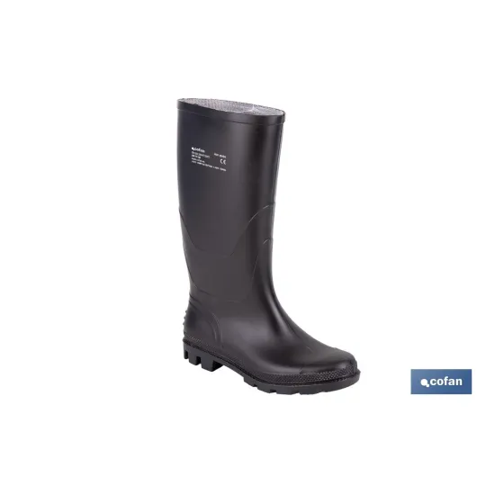 BOTA ALTA DE AGUA PVC NEGRA OB FO SR TALLA 40