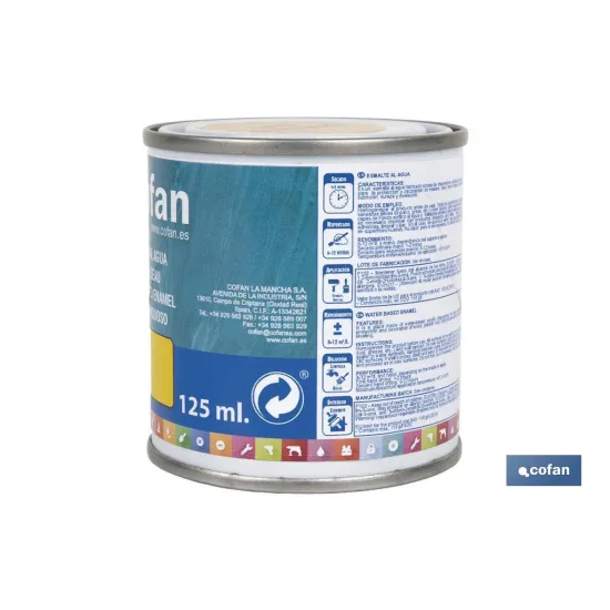 ESMALTE AL AGUA (125 ML) AMARILLO REAL BRILLO