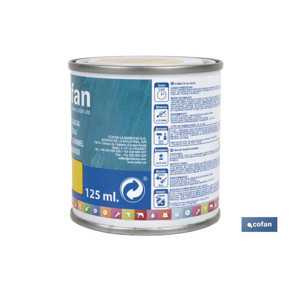 ESMALTE AL AGUA (125 ML) AMARILLO REAL BRILLO