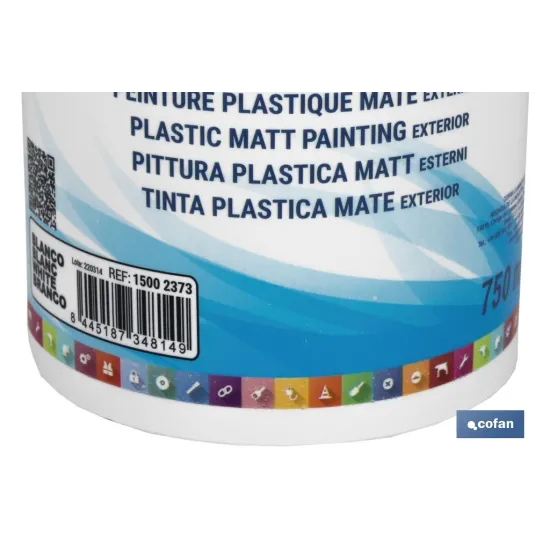 PINTURA PLÁSTICA EXTERIOR 5 KG BLANCO