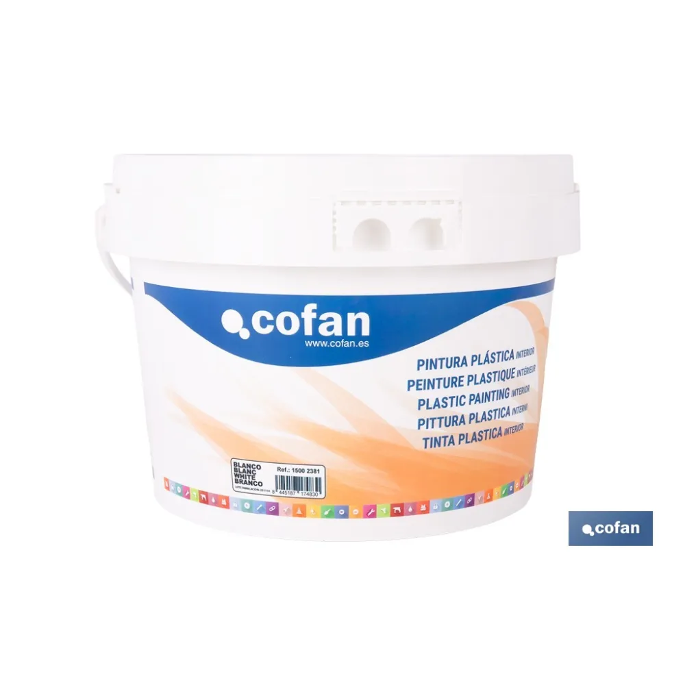 PINTURA PLÁSTICA INTERIOR 10 KG BLANCO