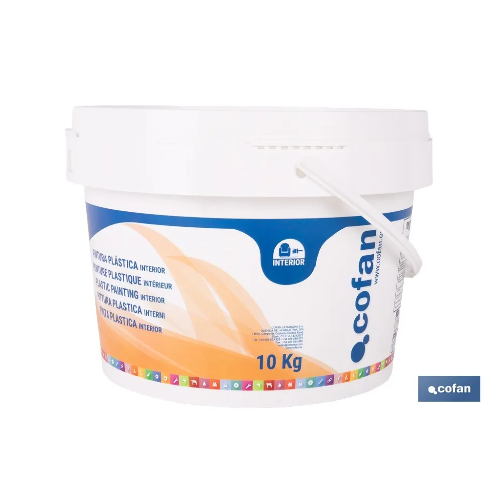 PINTURA PLÁSTICA INTERIOR 10 KG BLANCO