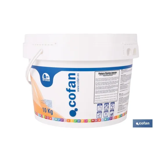 PINTURA PLÁSTICA INTERIOR 10 KG BLANCO
