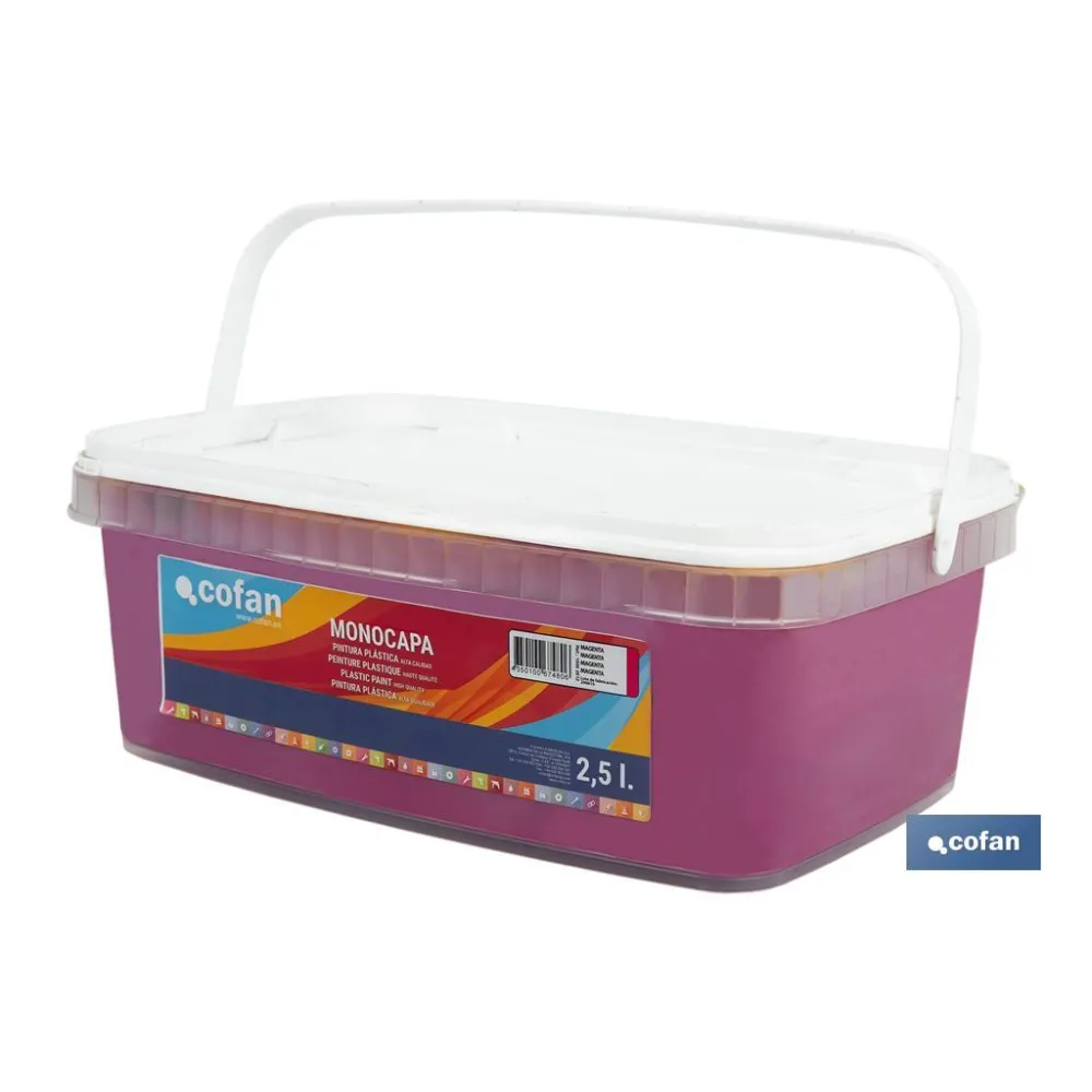 PINTURA PLÁSTICA MONOCAPA Magenta (2,5 LT)