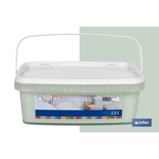 PINTURA PLÁSTICA MONOCAPA VERDE BRISA 2,5 L