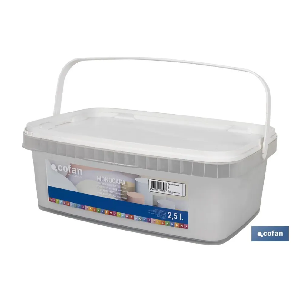 PINTURA PLÁSTICA MONOCAPA BLANCO AURA 2,5 L