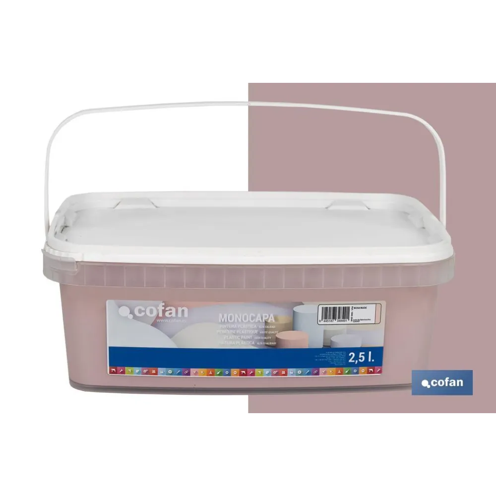 PINTURA PLÁSTICA MONOCAPA ROSA NUDE 2,5 L