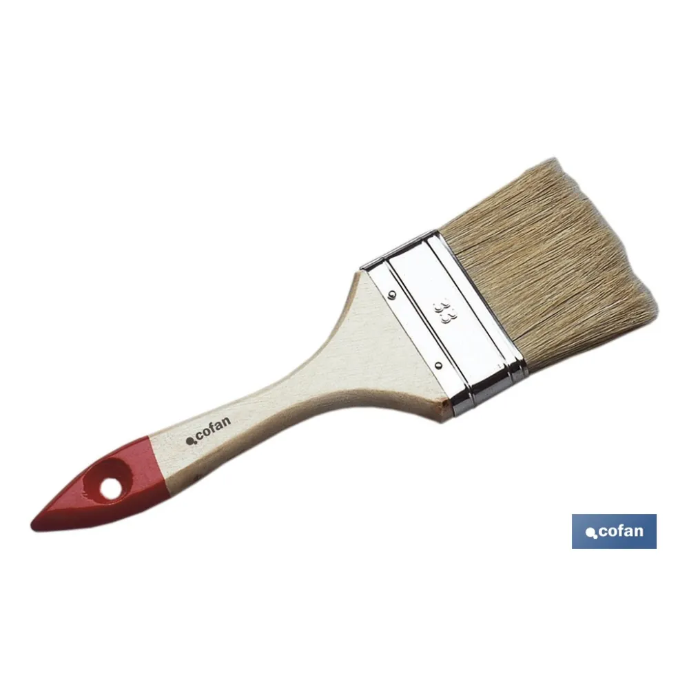 PALETINA TRIPLE 70 MM CON MANGO DE MADERA Nº 33