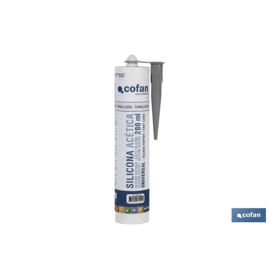 SILICONA ACÉTICA UNIVERSAL 280 ML TRANSLÚCIDO