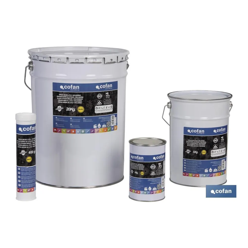 CARTUCHO GRASA NEGRA LITIO+MOLIBDENO 400 grs