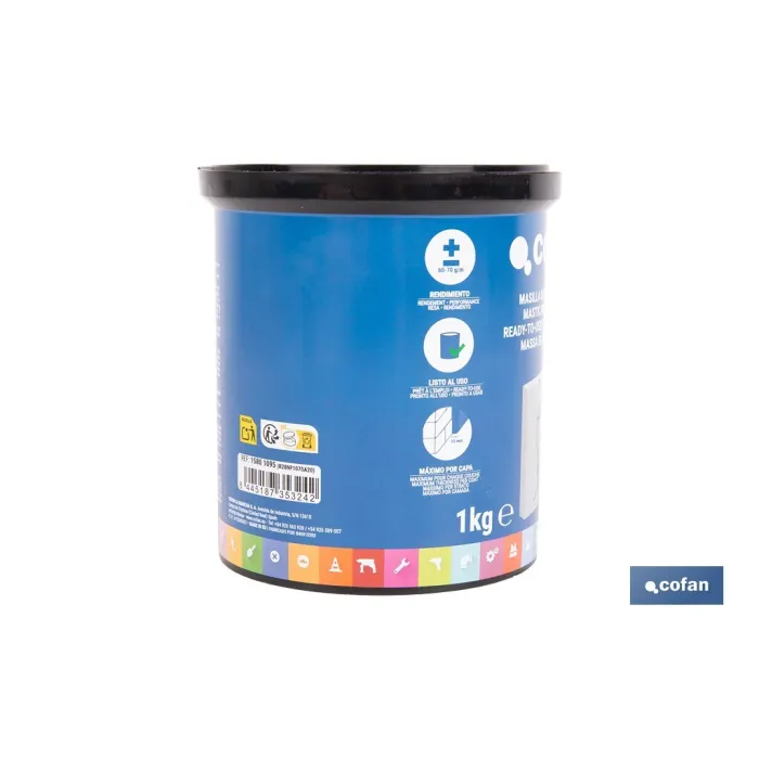 MASILLA ELÁSTICA FIBRADA PARA EXTERIOR 1 KG