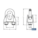 SUJETACABLES DIN-741 ZINCADO M-30