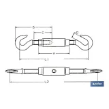 TENSOR GANCHO-GANCHO Z DIN 1480 M-10 Venta unitaria