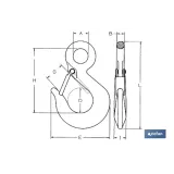 GANCHO DIN 689 CON SEGURO TN-1.6