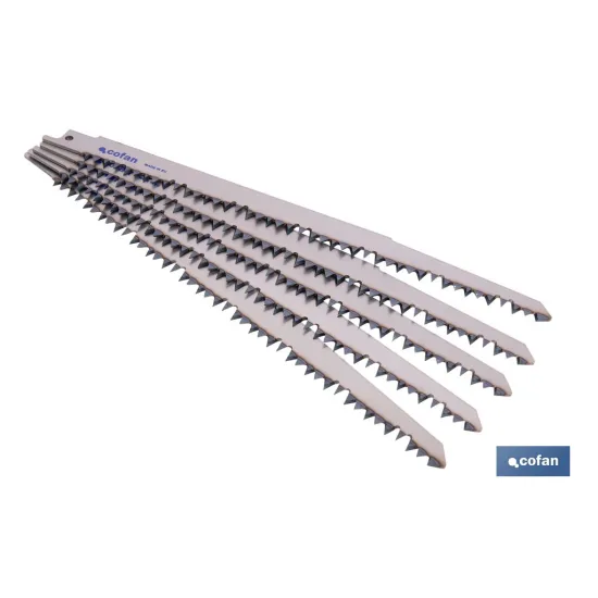 HOJA DE SIERRA DE SABLE (5PCS) HCS 220X4-5  -  MADERA