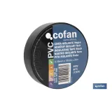 CINTA AISLANTE 180 Micras NEGRA 19mmX20 Metros