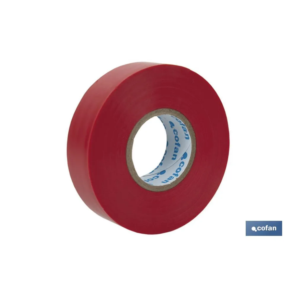 CINTA AISLANTE 180 Micras ROJA 19mmX20 Metros
