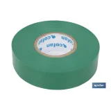 CINTA AISLANTE 180 Micras VERDE 19mmX20 Metros
