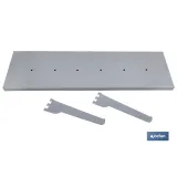 CONJUNTO BANDEJA BLANCA 1000X300MM CON 6 ORIFICIOS DE 9 MM