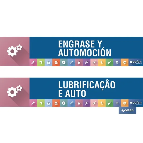 SEÑALETICA IMANTADA PARA EXPOSITOR. 975 x 200 mm – ENGRASE Y AUTOMOCIÓN