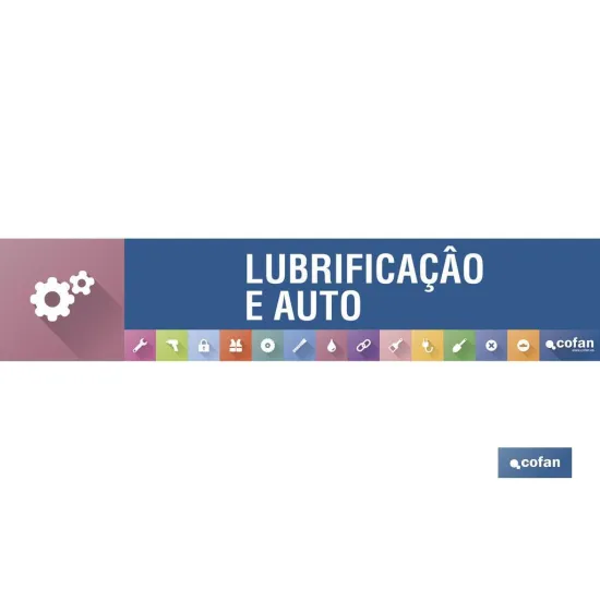 SEÑALETICA IMANTADA PORTUGUES PARA EXPOSITOR 975 x 200 mm - LUBRIFICAÇAO E AUTO