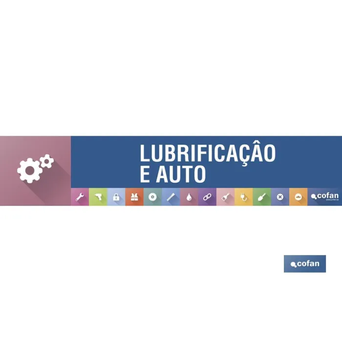SEÑALETICA IMANTADA PORTUGUES PARA EXPOSITOR 975 x 200 mm - LUBRIFICAÇAO E AUTO