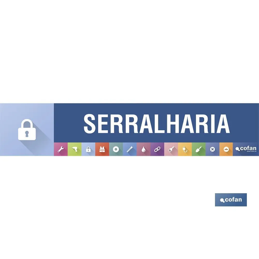 SEÑALETICA IMANTADA PORTUGUES PARA EXPOSITOR 975 x 200 mm - SERRALHARIA