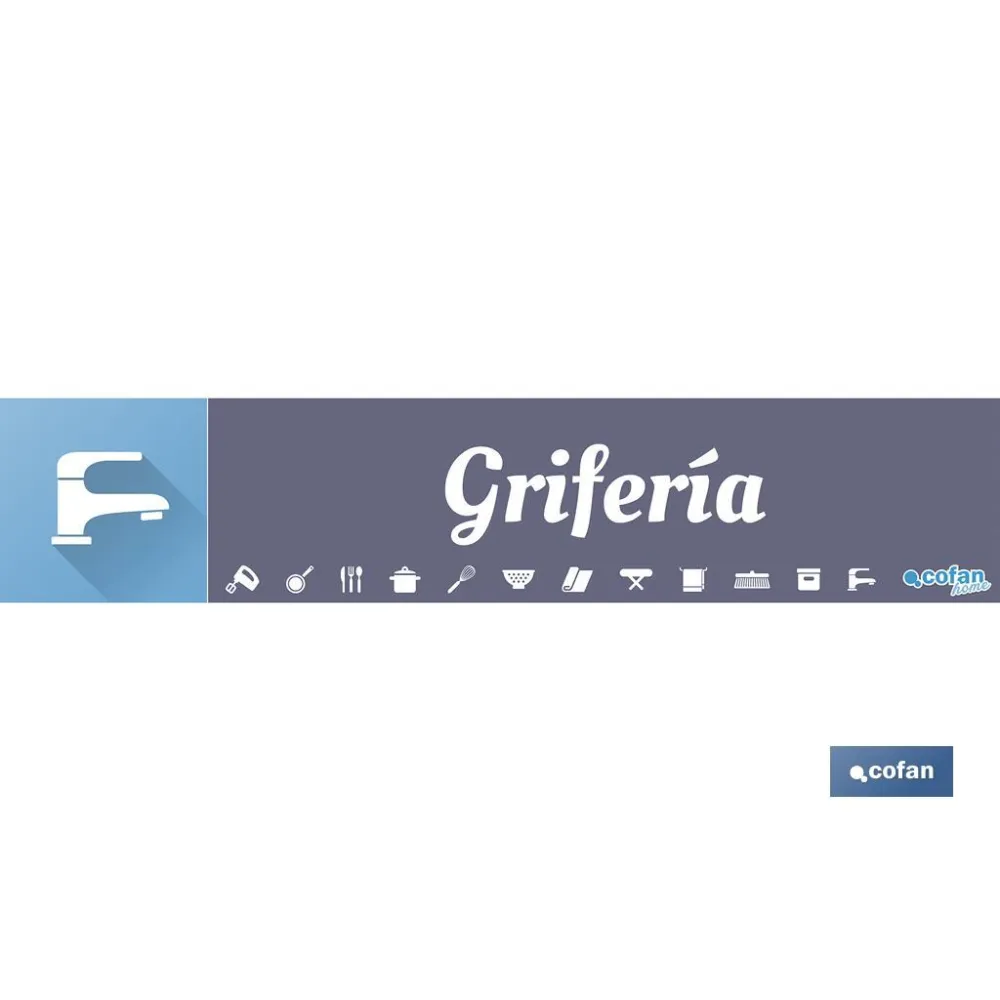 SEÑALETICA IMANTADA PARA EXPOSITOR 975 x 200 mm - GRIFERÍA