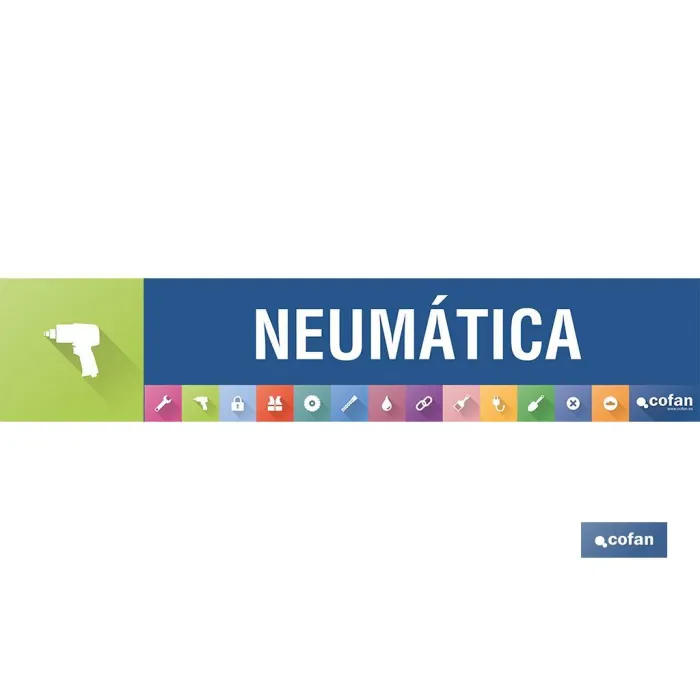 SEÑALETICA IMANTADA PARA EXPOSITOR 975 x 200 mm - NEUMÁTICA