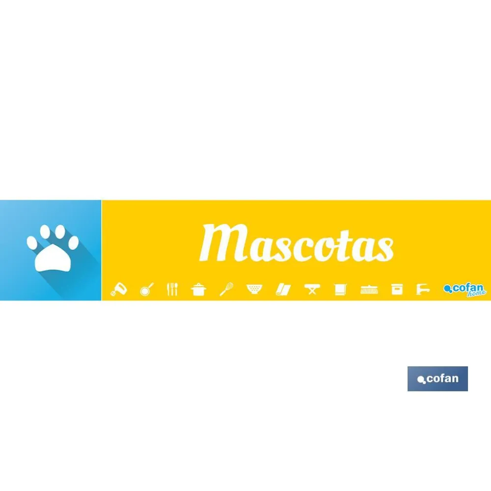SEÑALETICA IMANTADA PARA EXPOSITOR 975 x 200 mm - MASCOTAS