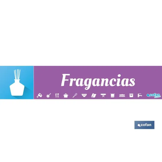 SEÑALETICA IMANTADA PARA EXPOSITOR 975 x 200 mm - FRAGANCIAS