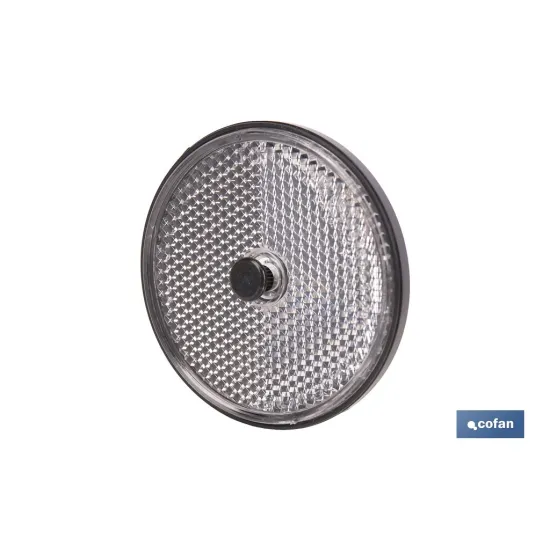 CATADIÓPTRICO REDONDO BLANCO Ø 60 MM CON TORNILLO