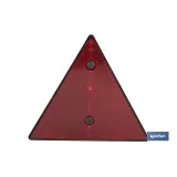 CATADIÓPTRICO TRIANGULAR ROJO 155 X 137 MM CON AGUJERO Y TORNILLOS