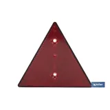 CATADIÓPTRICO TRIANGULAR ROJO 155 X 137 MM CON AGUJERO Y SIN TORNILLOS