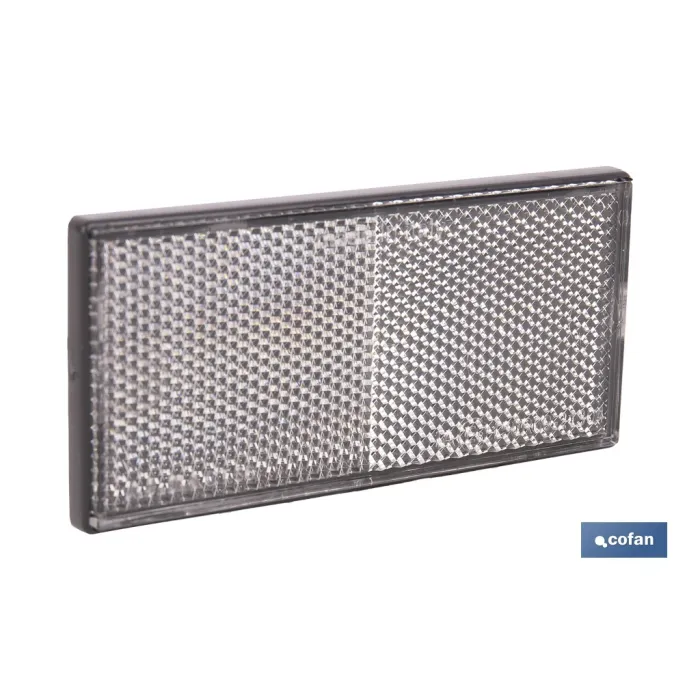 CATADIÓPTRICO RECTANGULAR BLANCO 106 X 50 MM ADHESIVO