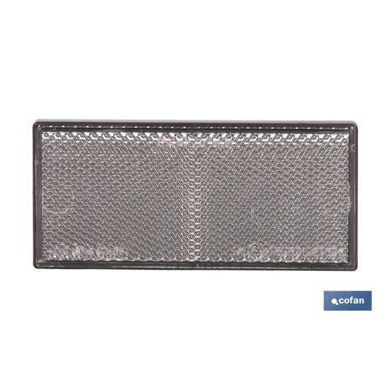 CATADIÓPTRICO RECTANGULAR BLANCO 106 X 50 MM ADHESIVO