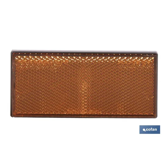 CATADIÓPTRICO RECTANGULAR ÁMBAR 106 X 50 MM ADHESIVO
