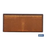 CATADIÓPTRICO RECTANGULAR ÁMBAR 106 X 50 MM ADHESIVO