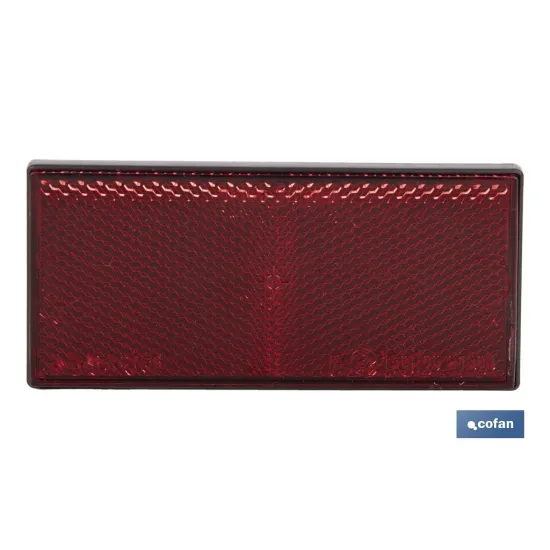 CATADIÓPTRICO RECTANGULAR ROJO 106 X 50 MM ADHESIVO